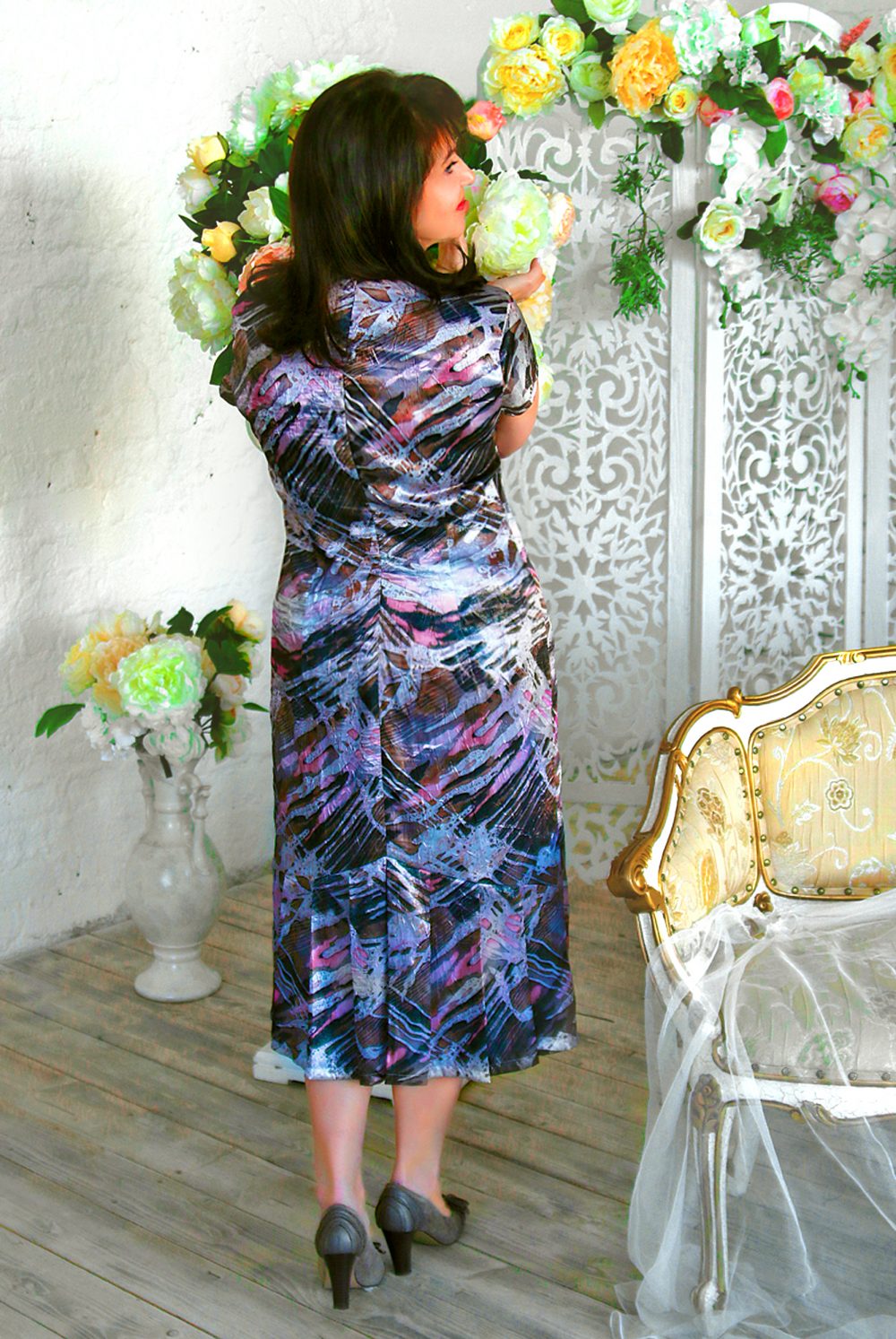 Красивое шелковое платье Муза Дали от бренда Liubov Jbaai фото 3