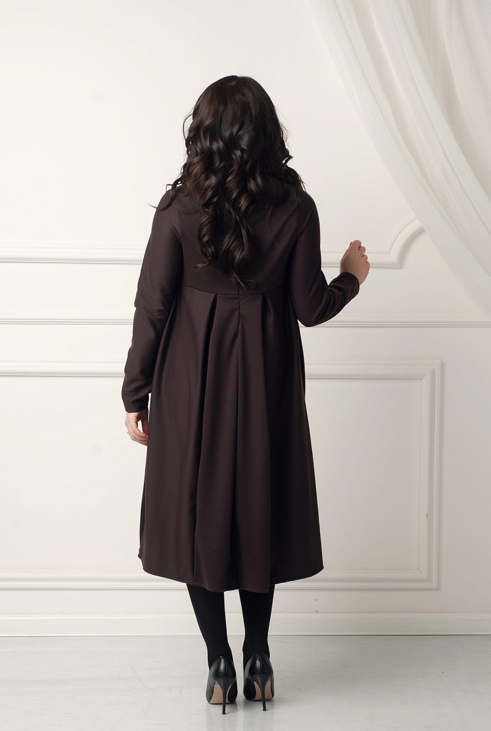 Теплое платье бохо "Горячий шоколад" от дизайнера Любовь Джбааи 3