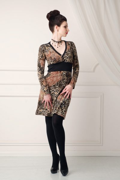 Трикотажное леопардовое платье «Хищные коготки» от дизайнера Любовь Джбааи 2